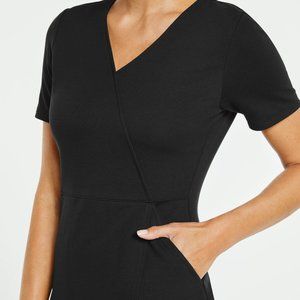 Jaanuu Scrub Mock Wrap Tulip Top M